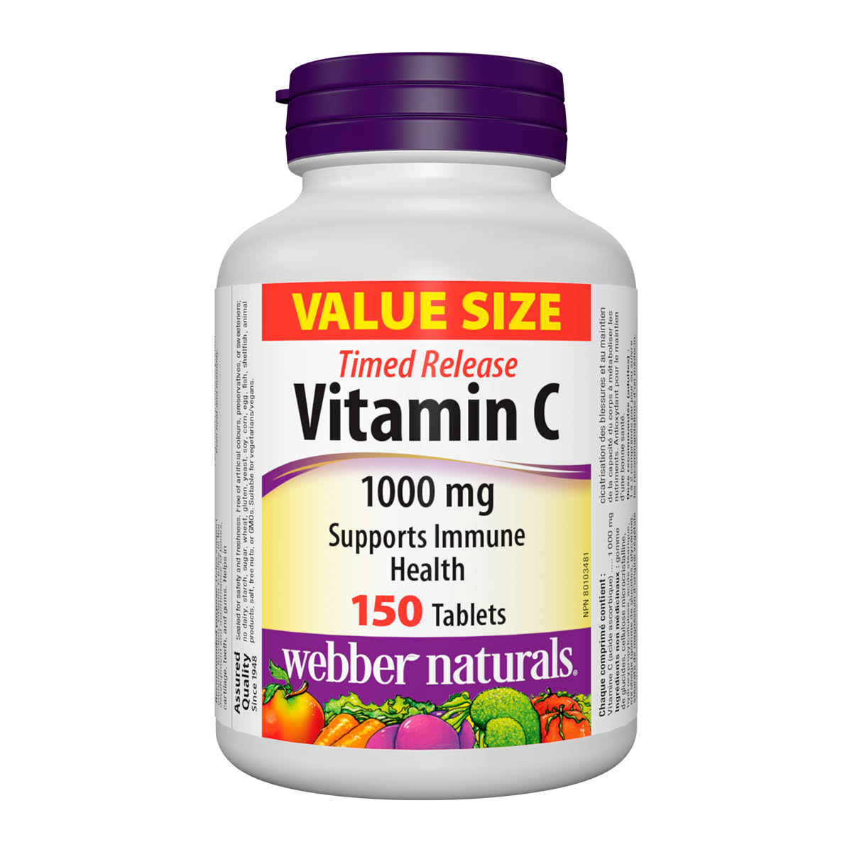 Webber Naturals Vitamin C Timed Release 1000mg, 150 Tabs