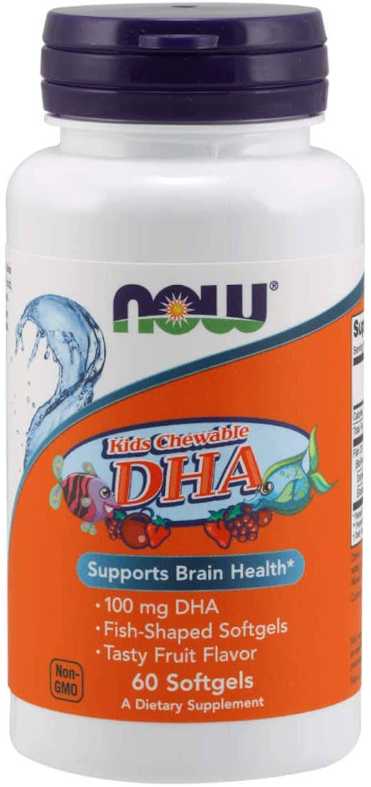 Now Foods Kid's Chewable DHA 100Mg Dietary Supplement - 60 Softgels