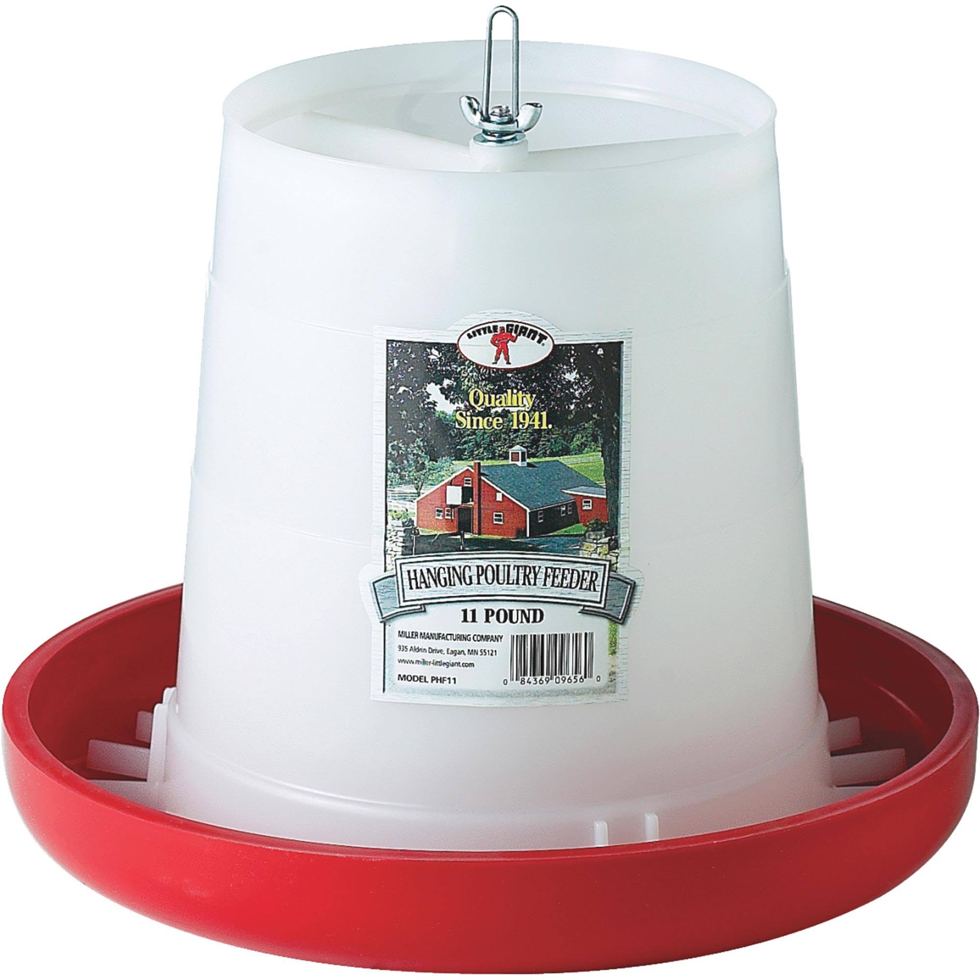 Little Giant Plastic Hanging Poultry Feeder - 11lbs