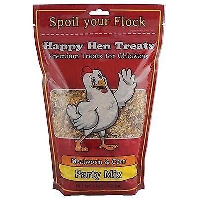 Happy Hen Treats Party Mix - Mealworm & Corn, 2lb