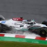 George Russell leads Lewis Hamilton in a Mercedes one-two in Japanese Grand Prix second practice as torrential rain ...