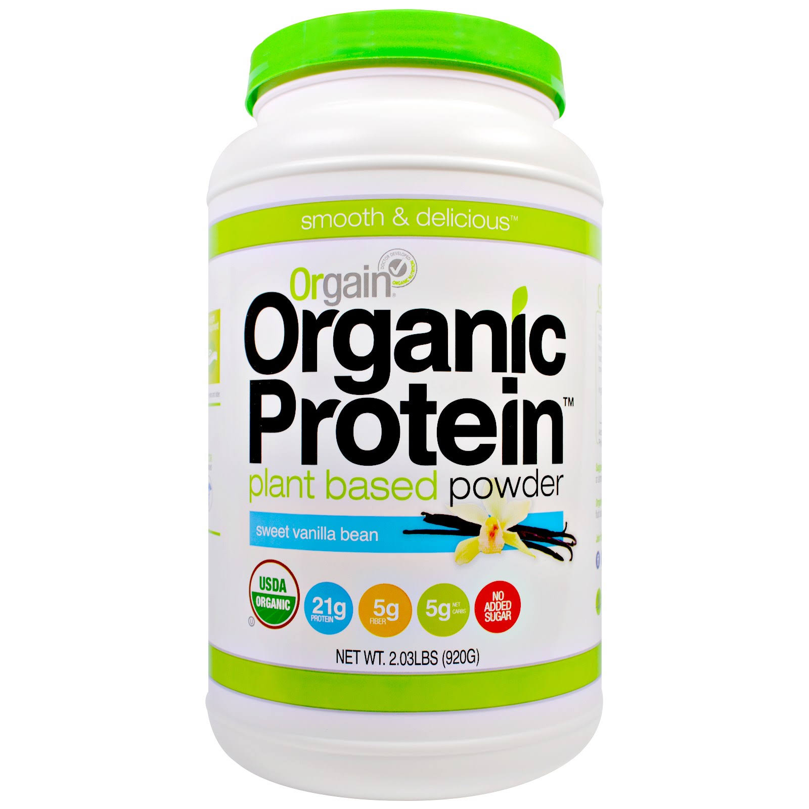 Orgain Organic Protein Plant-Based Powder - Sweet Vanilla Bean, 2.03lb