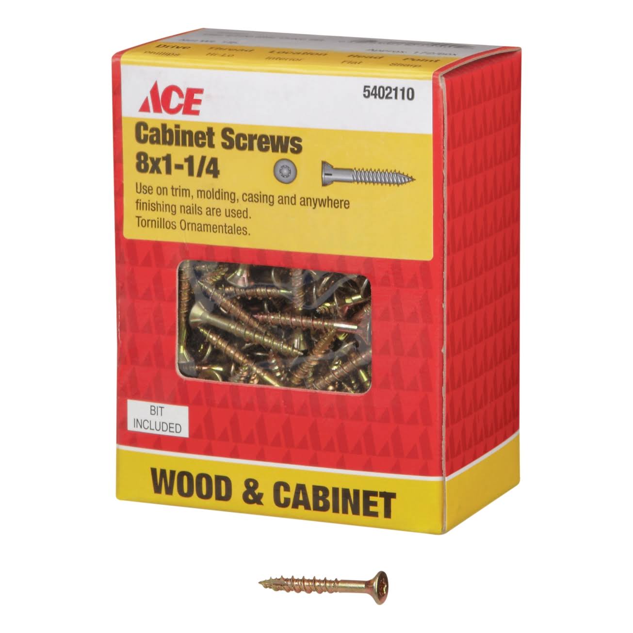 Ace Cabinet Screw - 8" x 1 1/4"