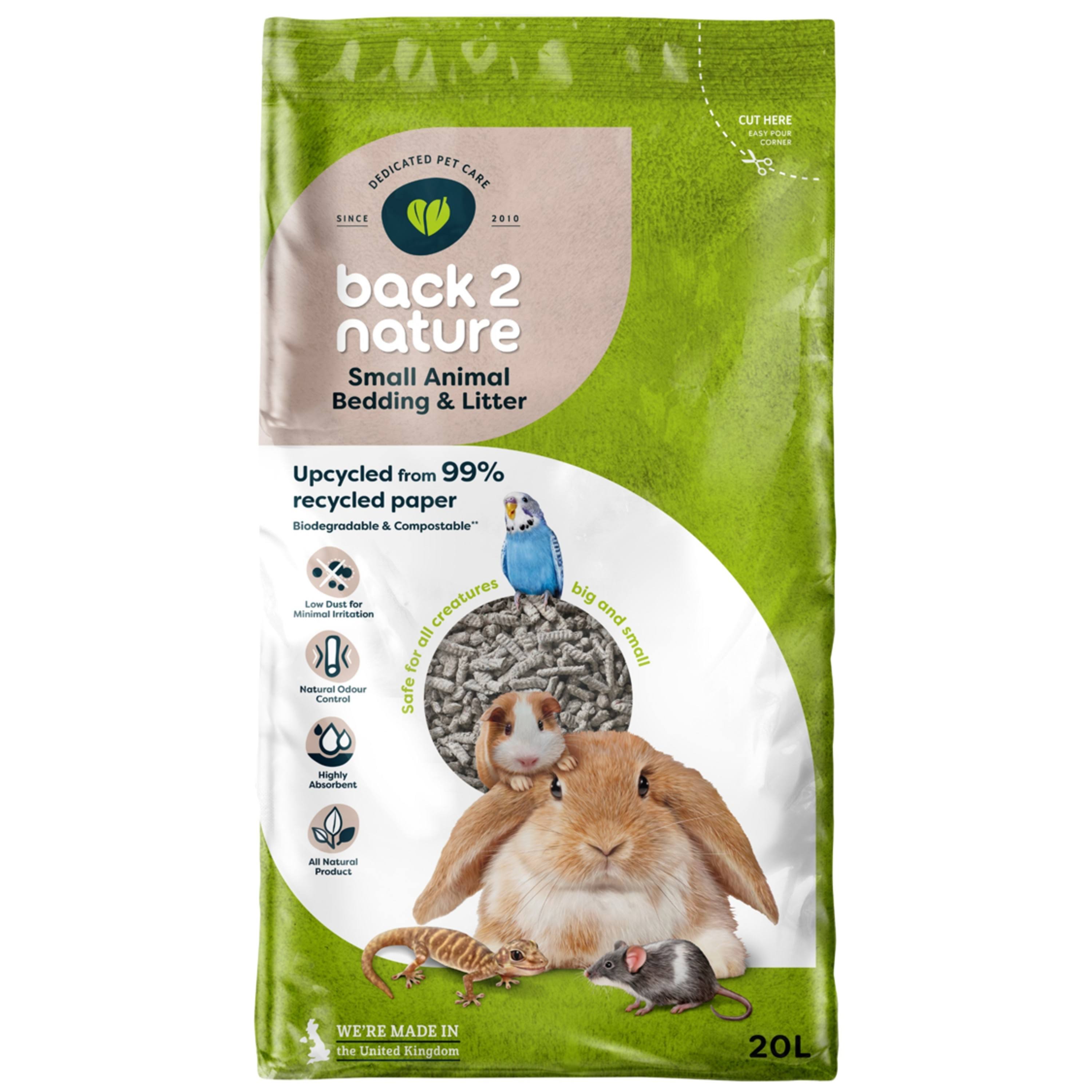 Back 2 Nature Small Animal Bedding & Litter - 20 L