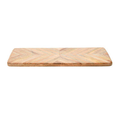 Creative Co-Op Mango Wood Cheese/Cutting Board With Chevron Pattern