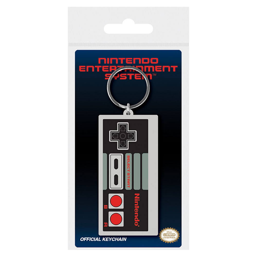 Nintendo Classic NES Controller Rubber Keychain - Grey