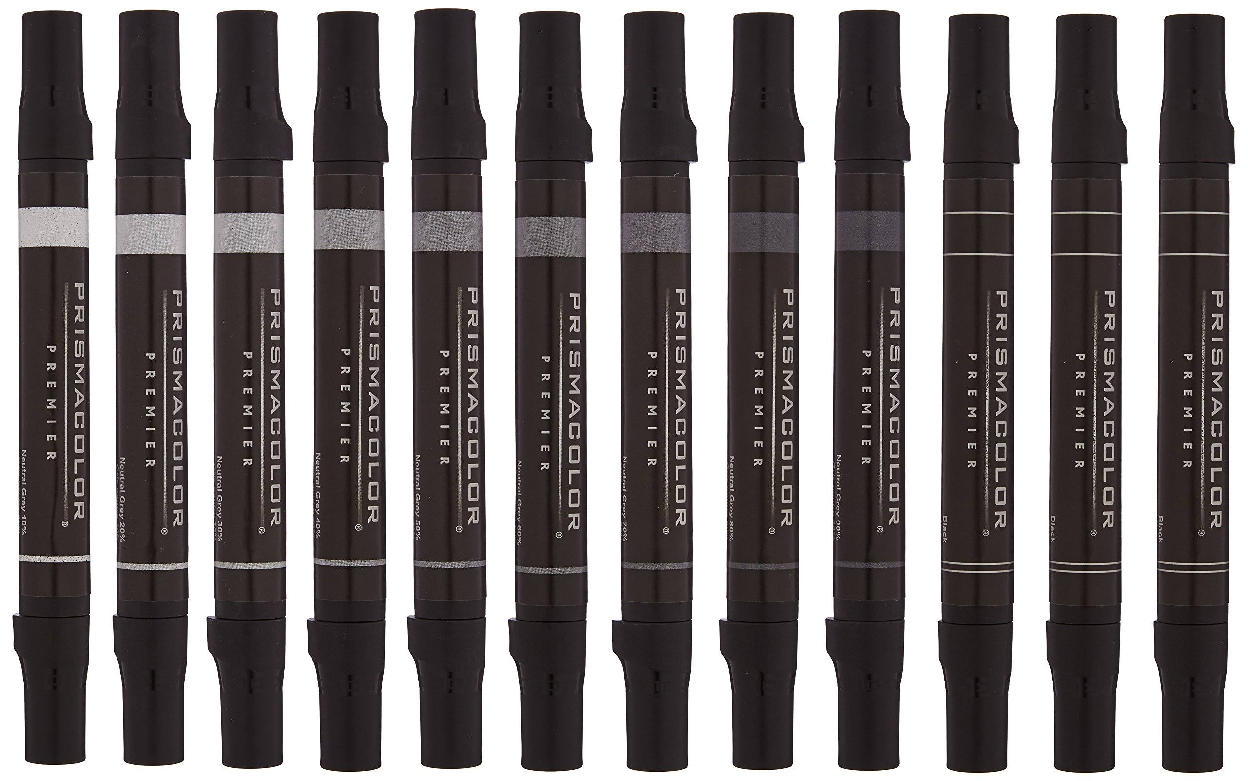 Prismacolor Marker Set - Neutral Grey, 12 Markers