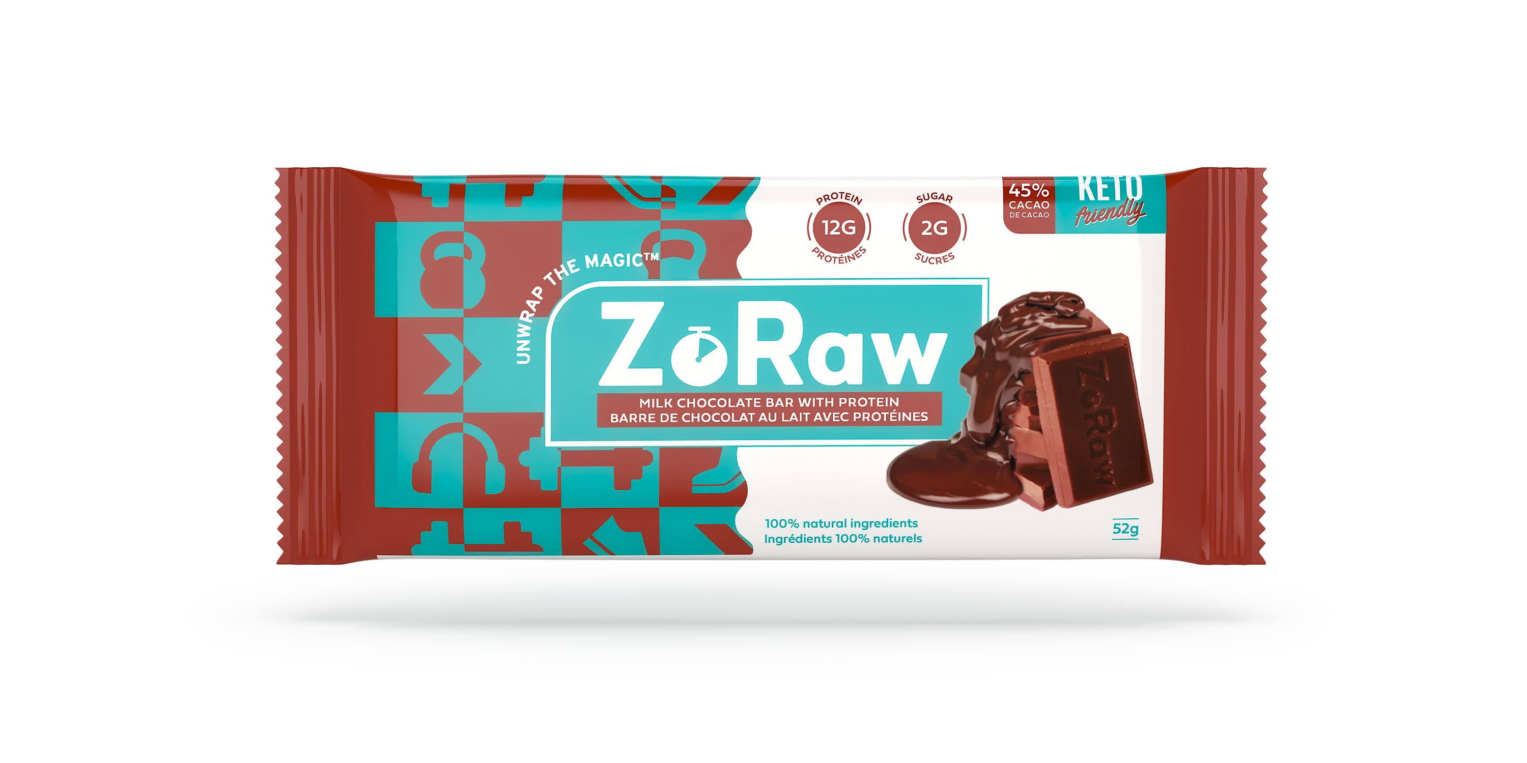 Zoraw Milk Chocolate Bar With Protein - 52 g