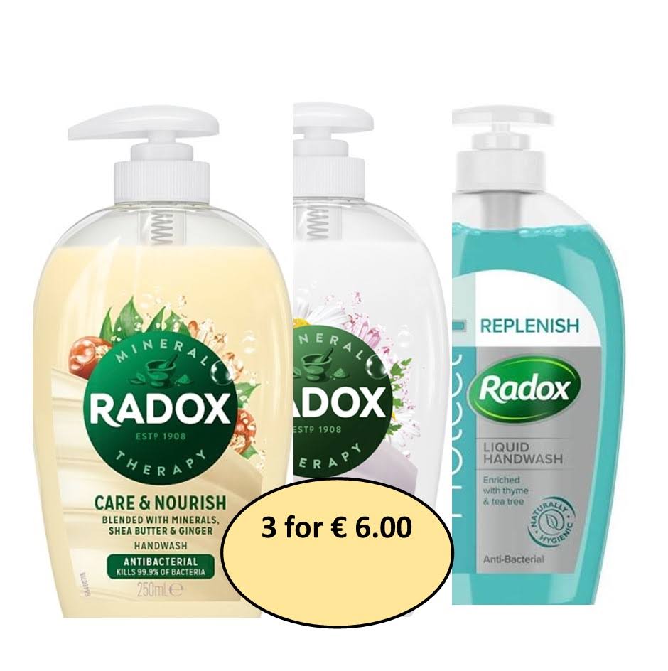 Radox Liquid Soap Handwash Triple Pack 3 x 250ml
