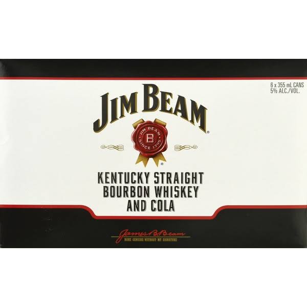 Jim Beam Bourbon and Cola, Whiskey, Kentucky Straight