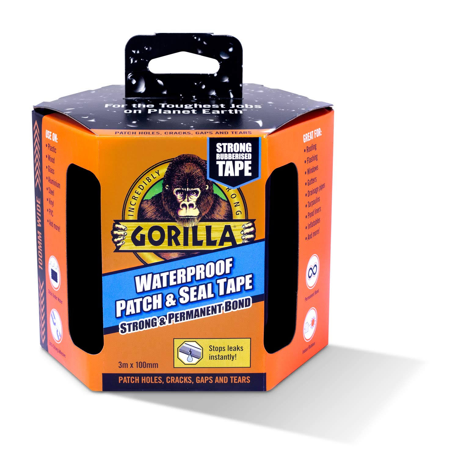 Gorilla Waterproof Patch & Seal Tape Black 3M