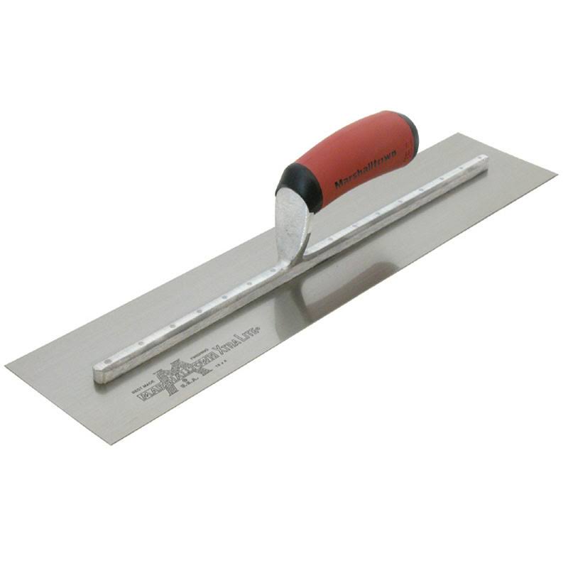 Marshalltown Premier Line Finishing Trowel with Curved Dura Soft Handle - 18" x 4"