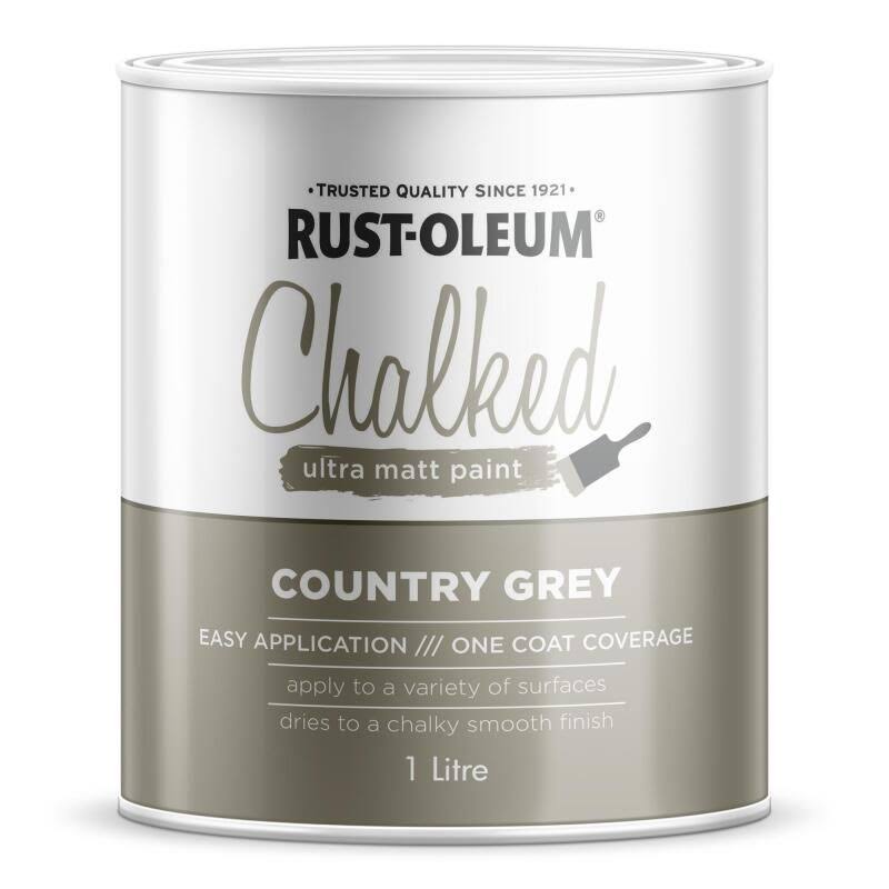 Rust-Oleum 285141 Ultra Matte Interior Chalked Paint - Country Gray, 30oz