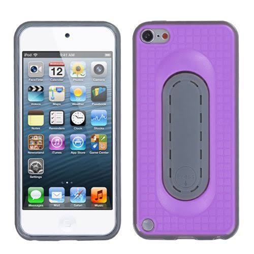 Apple iPod Touch 5th Gen 5G - Purple Snap Tail Stand Case Cover