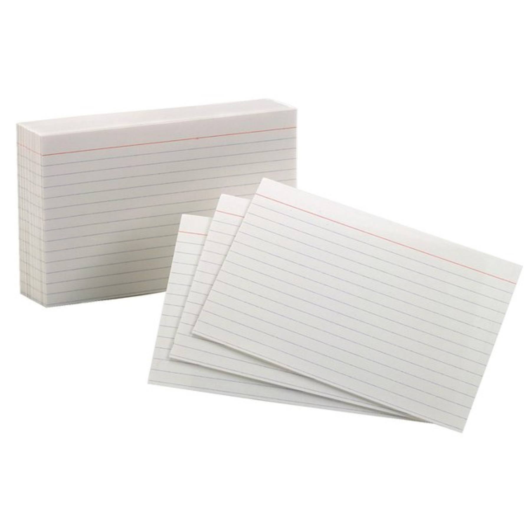 Esselte Pendaflex Index Cards - White, Ruled, 3"x5", x100