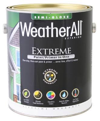 Premium Weatherall Extreme Exterior Paint/primer In One, Waesgp, Semi-gloss, Pastel Base, Gallon, 4 PK, True Value, WAESGP-GL