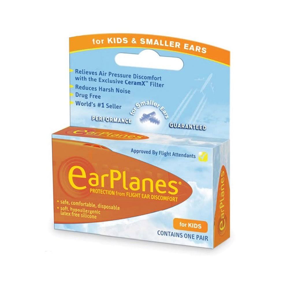 Earplanes Protection From Flight Ear Discomfort - Kids, One Pair