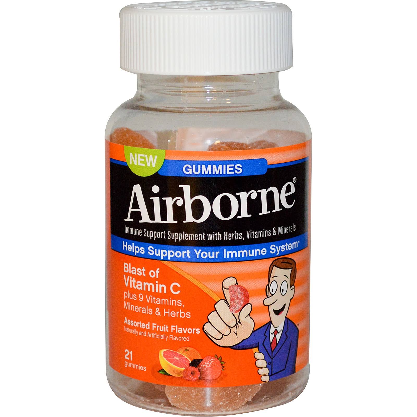 Airborne Vitamin C Immune Support Gummies Supplement - 1000mg, 21ct