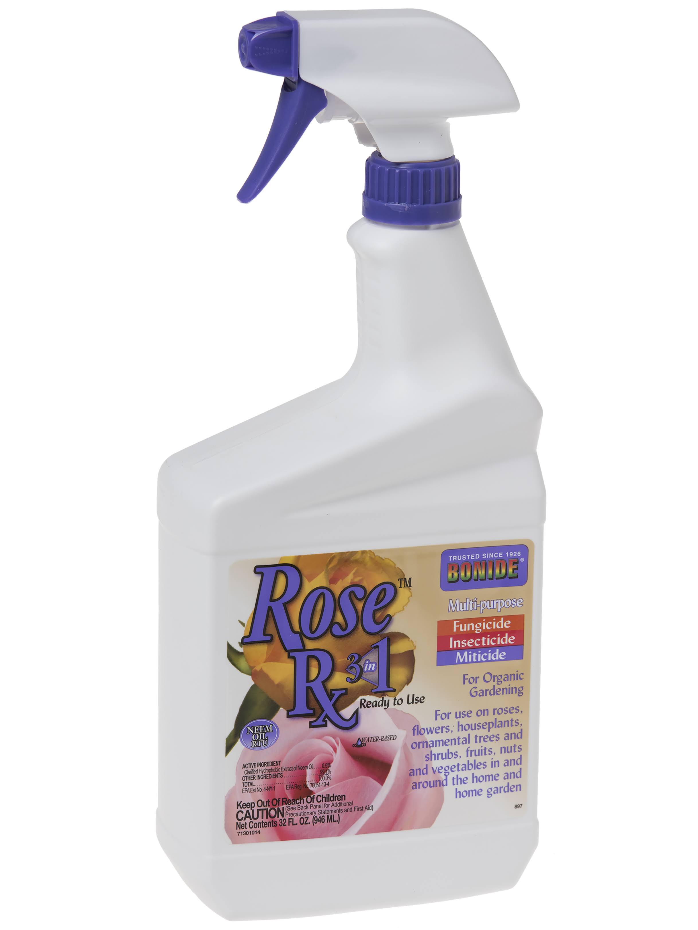 Bonide Rose RX 3 in 1 Insecticide Spray - 1 Quart