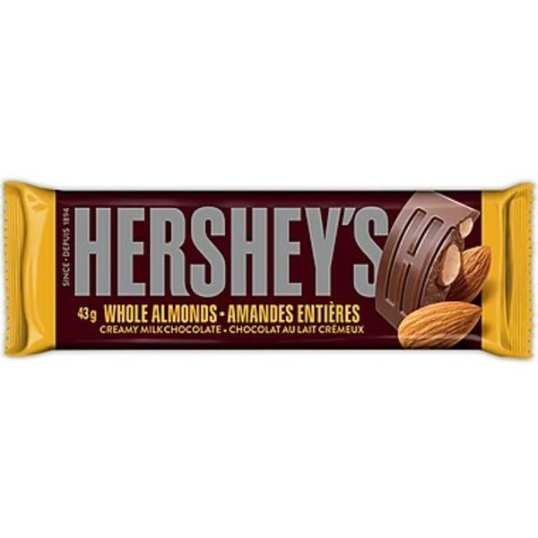 Hershey Milk Chocolate Bar - Almonds, 43g