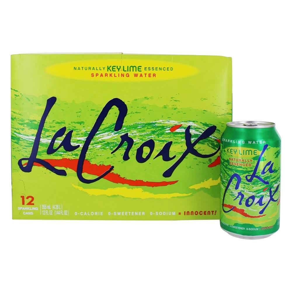 La Croix Naturally Essenced Sparkling Water - Key Lime, 12 fl oz, x12