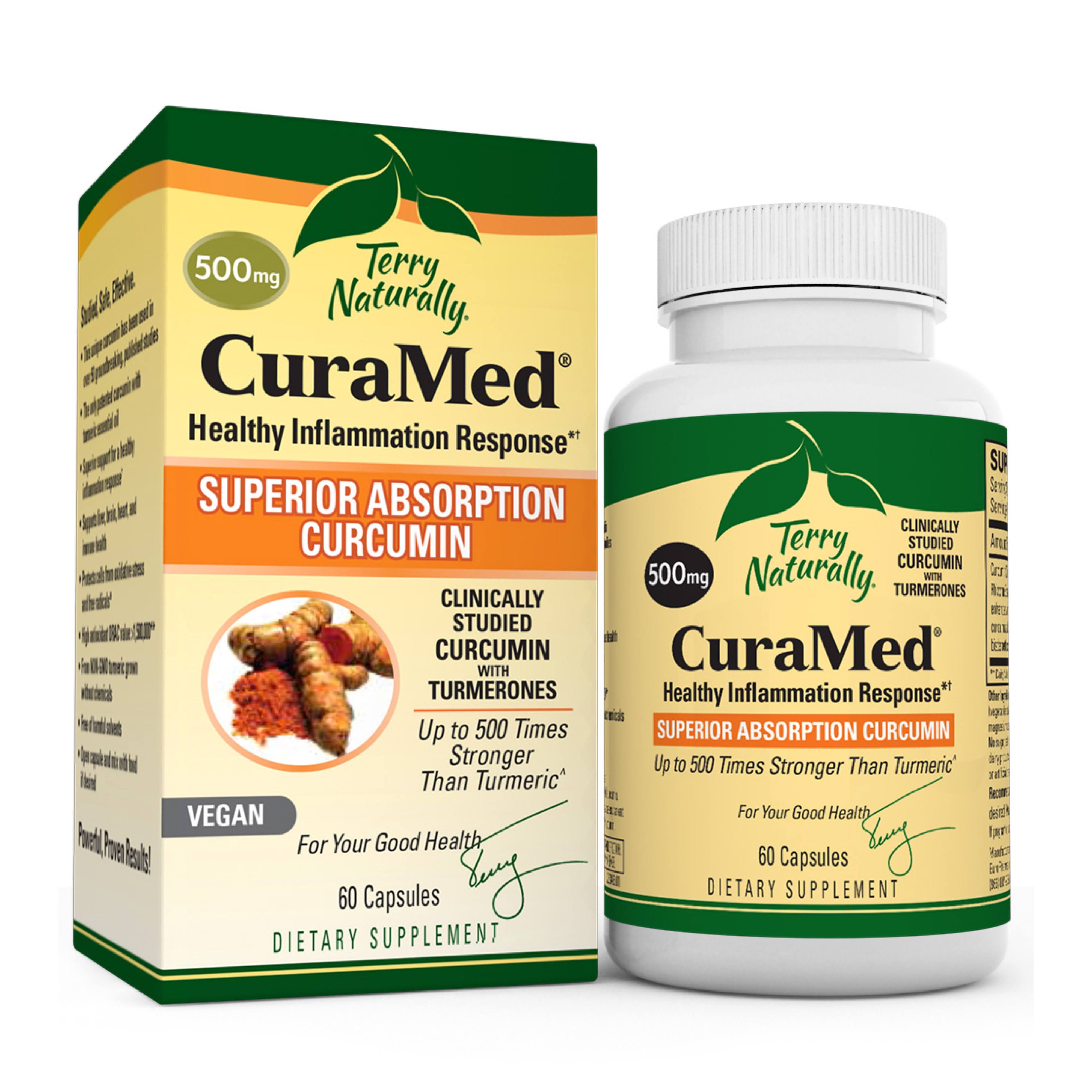 Terry Naturally CuraMed Superior Absorption curcumin (500 mg, 60 Softgels)