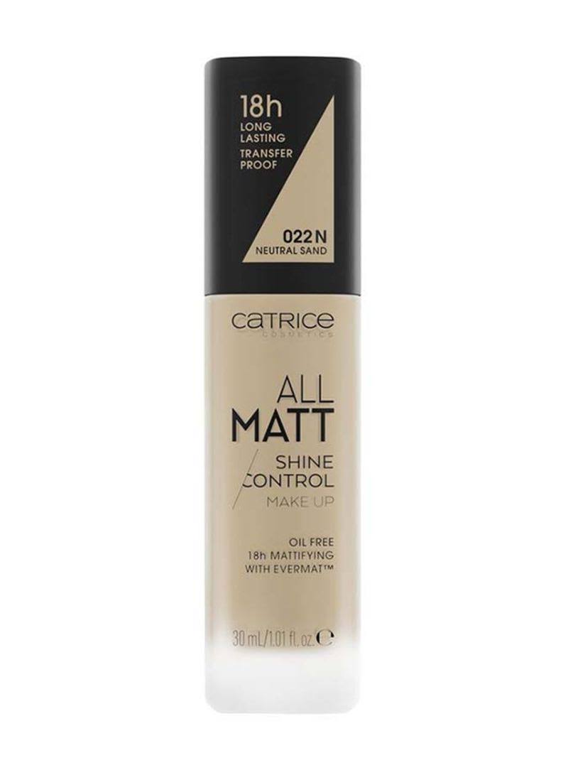 Crème Make-Up Base Catrice All Matt 022N-neutral Sand (30 ml)