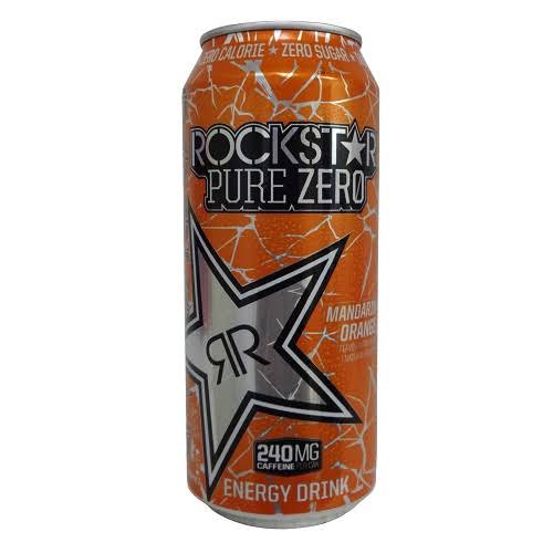 Rockstar Pure Zero Energy Drink - Mandarin Orange, 16oz