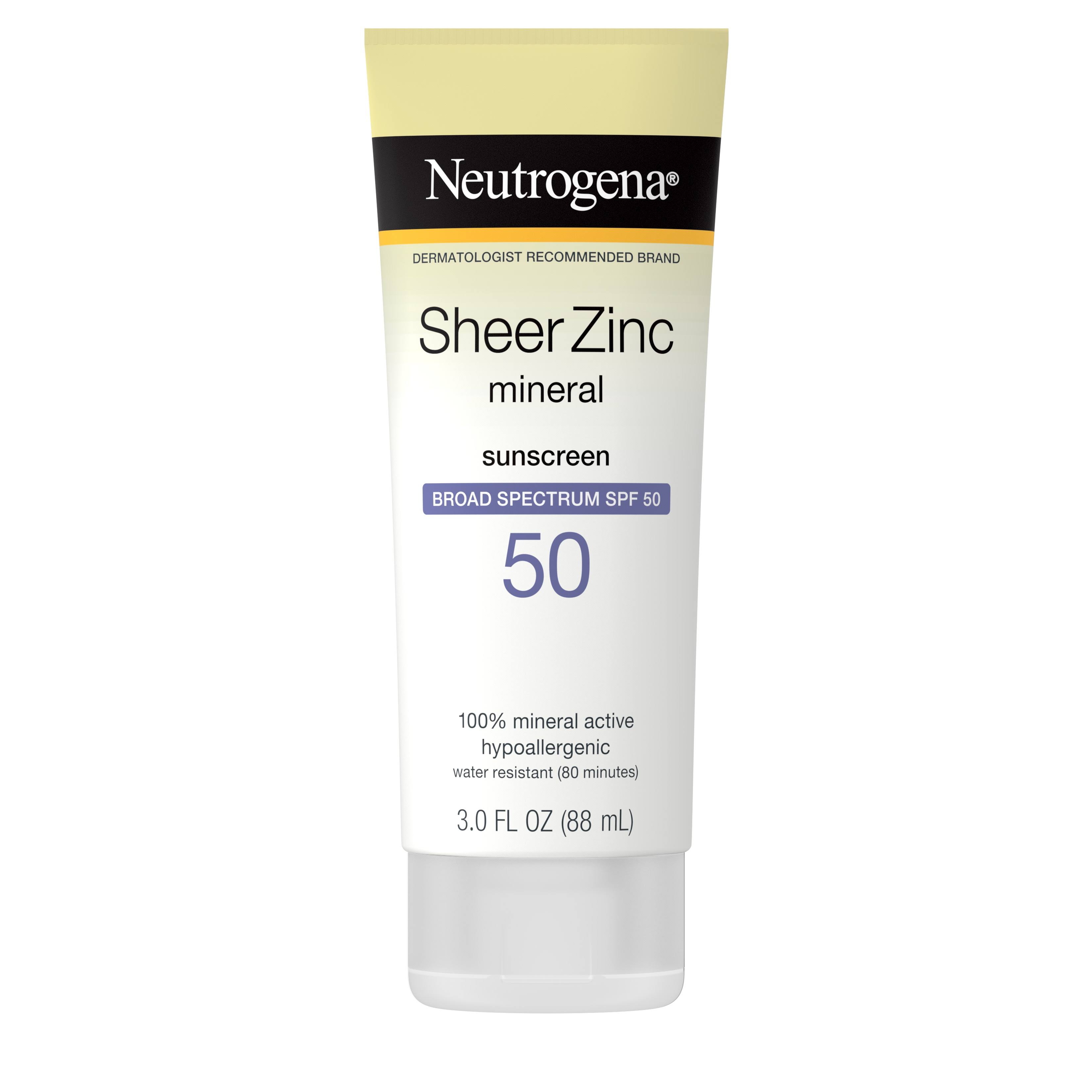 Neutrogena Sheer Zinc Dry Touch Sunscreen - SPF50, 88ml