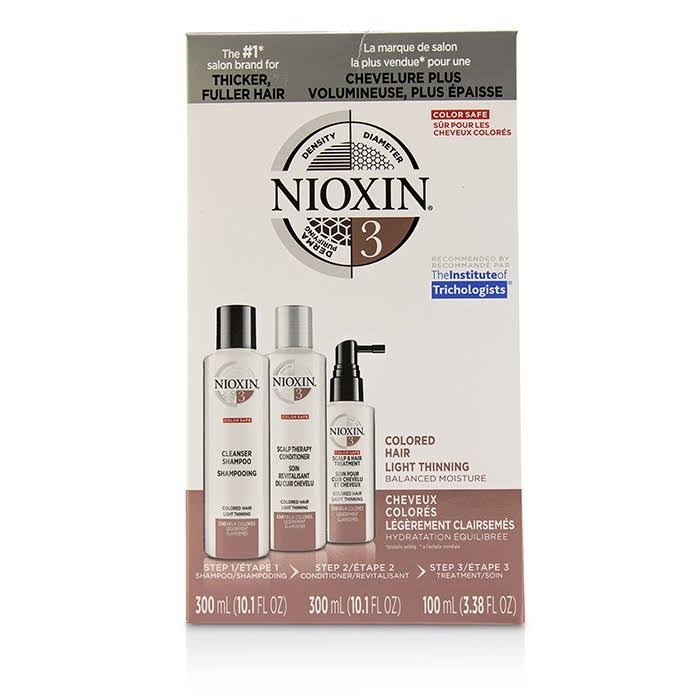 Nioxin 3D Care System Kit 3 - For Colored Hair, Light Thinning, Balanced Moisture 3pcs