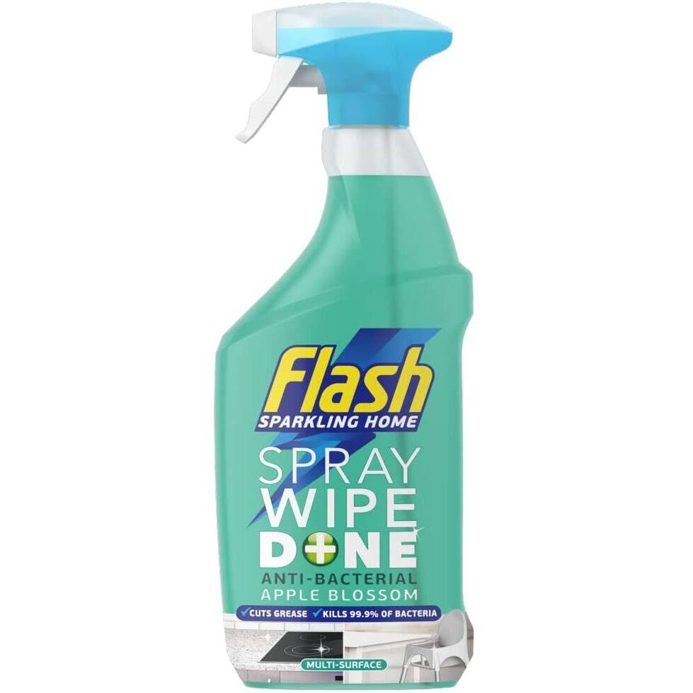 Flash Spray Wipe Done Kitchen Cleaner 800ml Apple Blossom