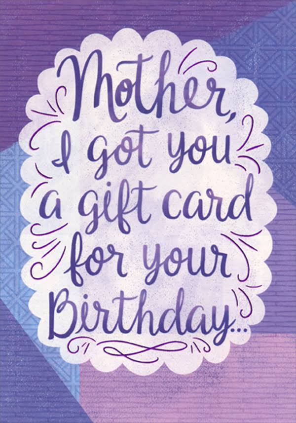 Designer Greetings I Got You A Gift Card Funny / Humorous 3D Pop Up Birthday Card for Mother, Size: 5.25 x 7.5