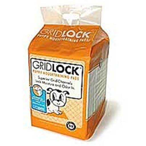 Gogo 13005 33 Count Gridlock Adhesive Back Puppy Housetraining Pads, 24 x 24 in.
