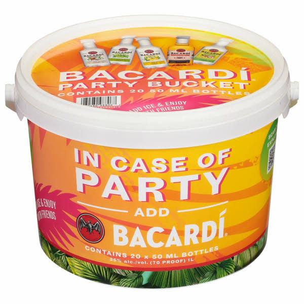 Bacardi Party Bucket, In Case of Party - 20 pack, 50 ml bottles