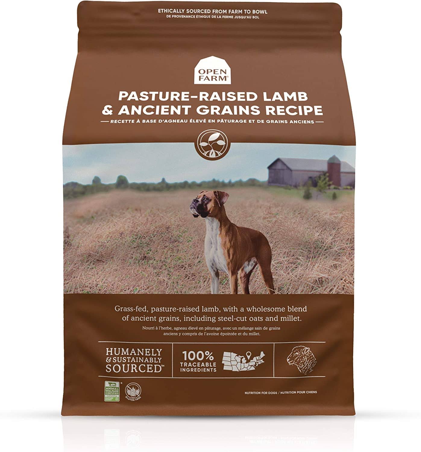 Open Farm Pasture Raised Lamb Ancient Grains Dry Dog Food 4 lbs