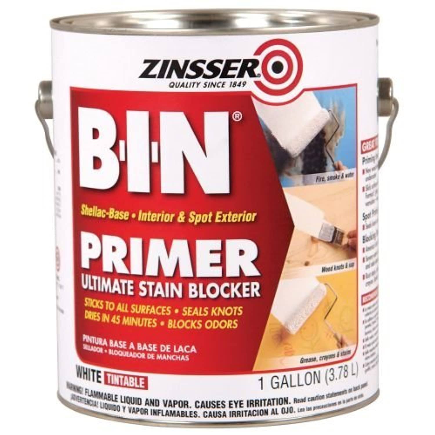 Zinsser B-I-N Shellac-Base Primer - White, 3.78l