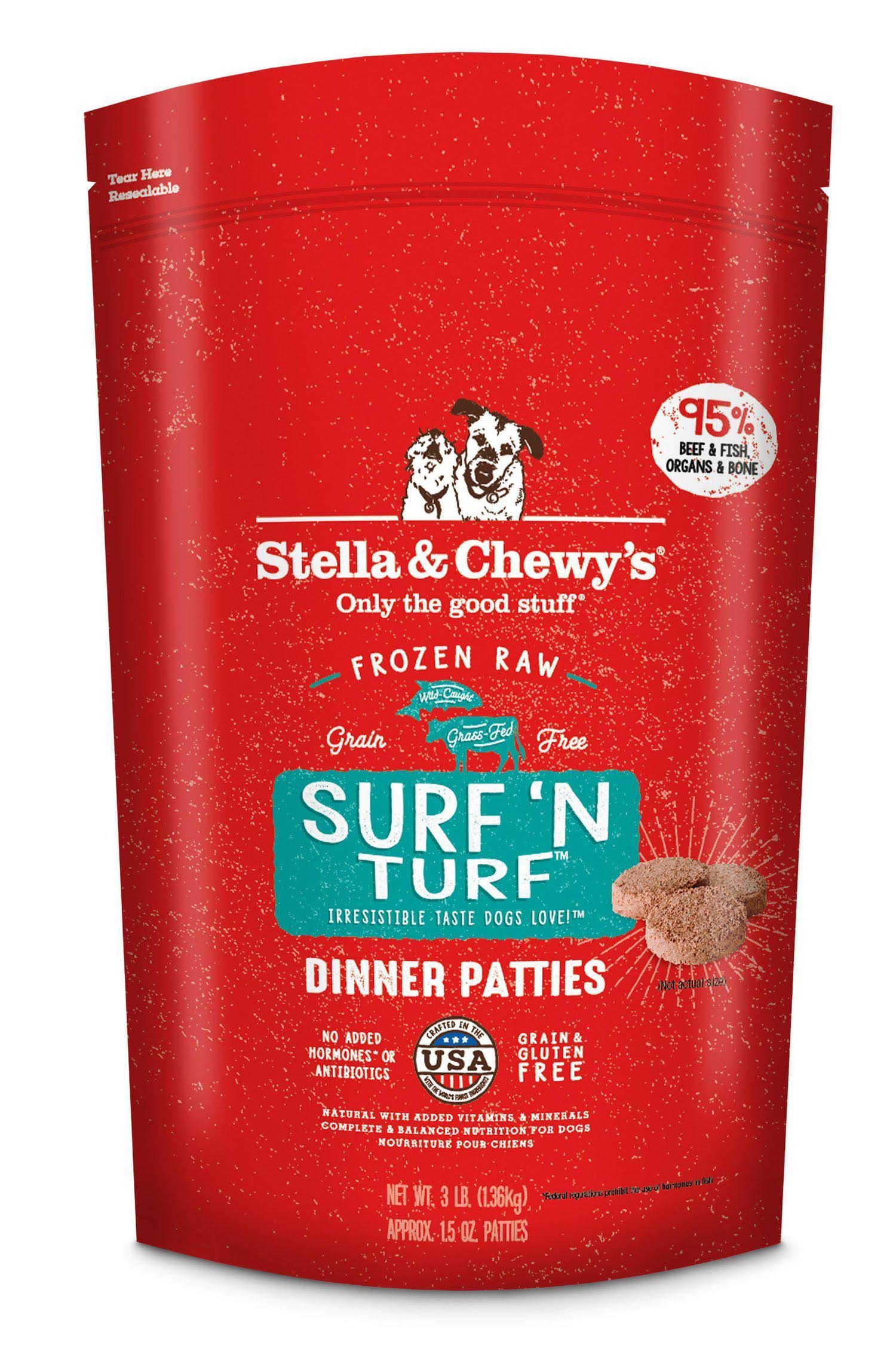 Stella & Chewy's Surf 'N Turf Dinner Dog Food - Small Patties