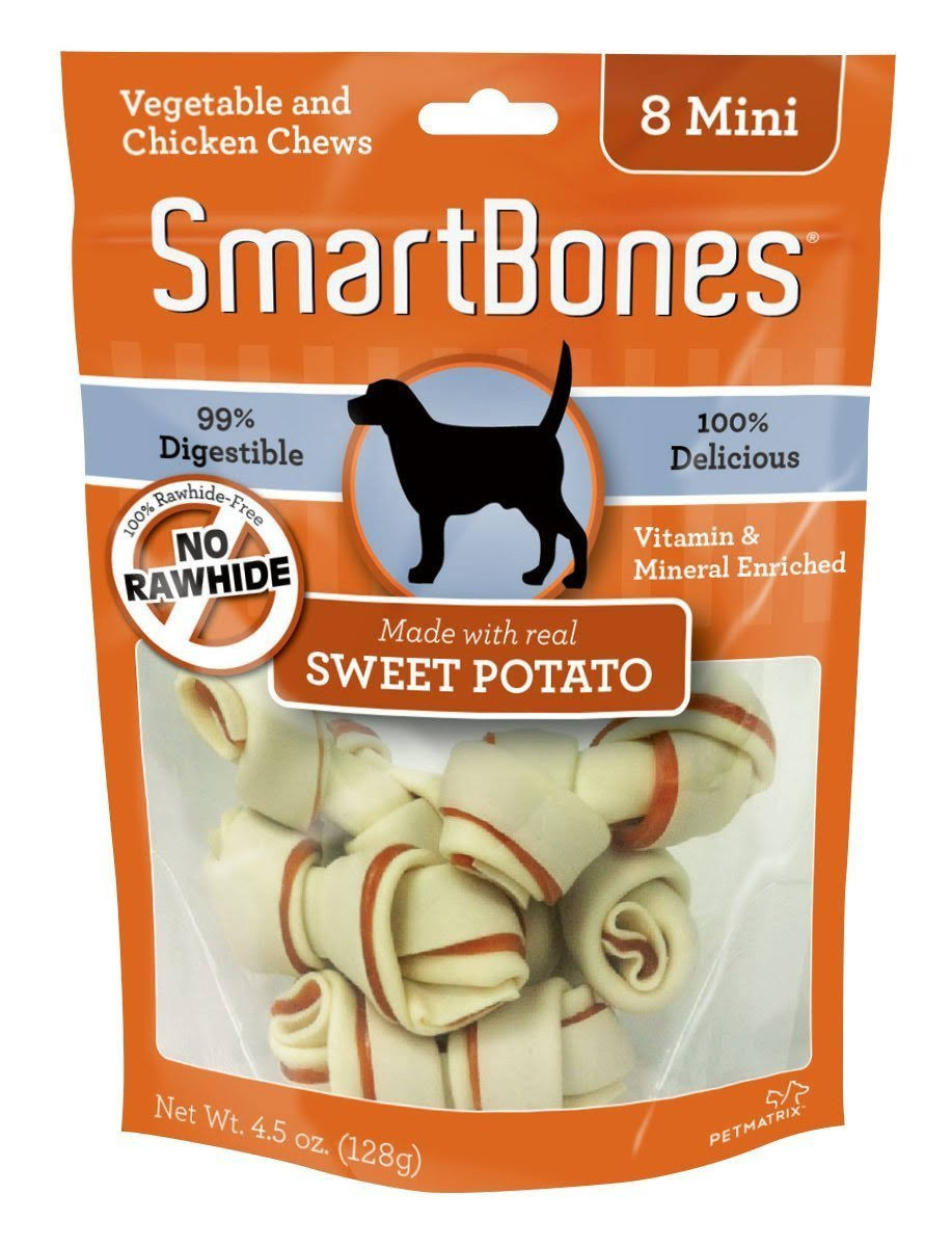 SmartBones Sweet Potato Mini Dog Chew - 8 ct, Vegetable and Chicken