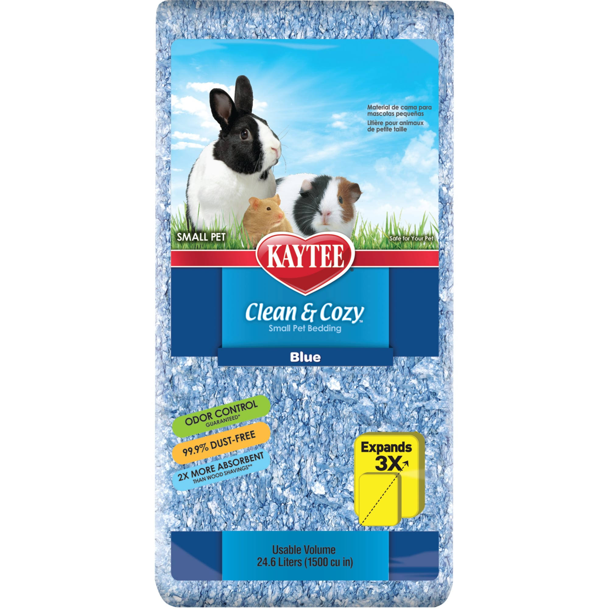 Kaytee Clean and Cozy Small Animal Bedding - Blue, 8.2l