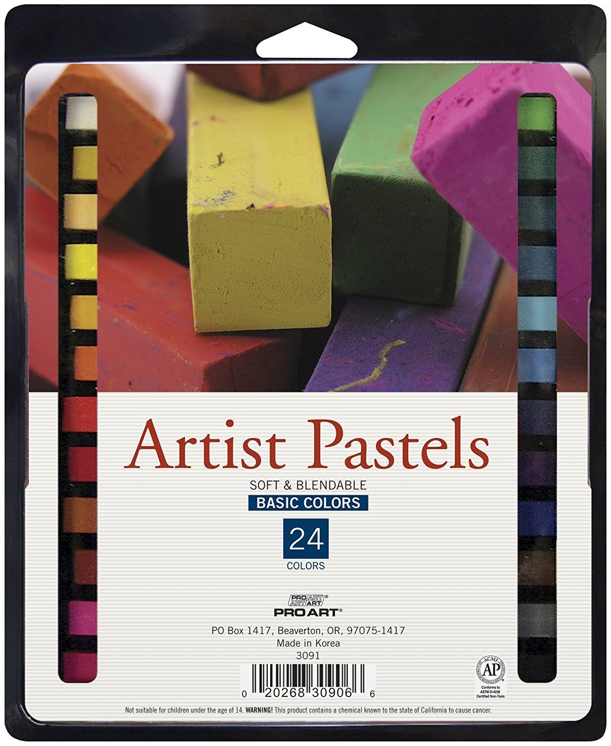 Pro Art Artist Soft Pastels - Assorted Colors, 24pk
