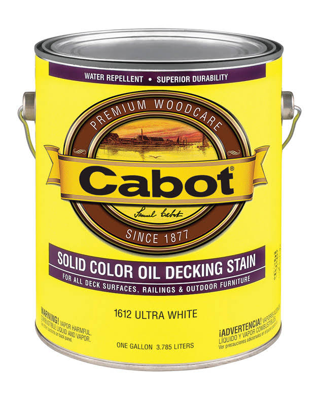 Cabot Solid Oil Decking Stain - 1gal, Ultra White