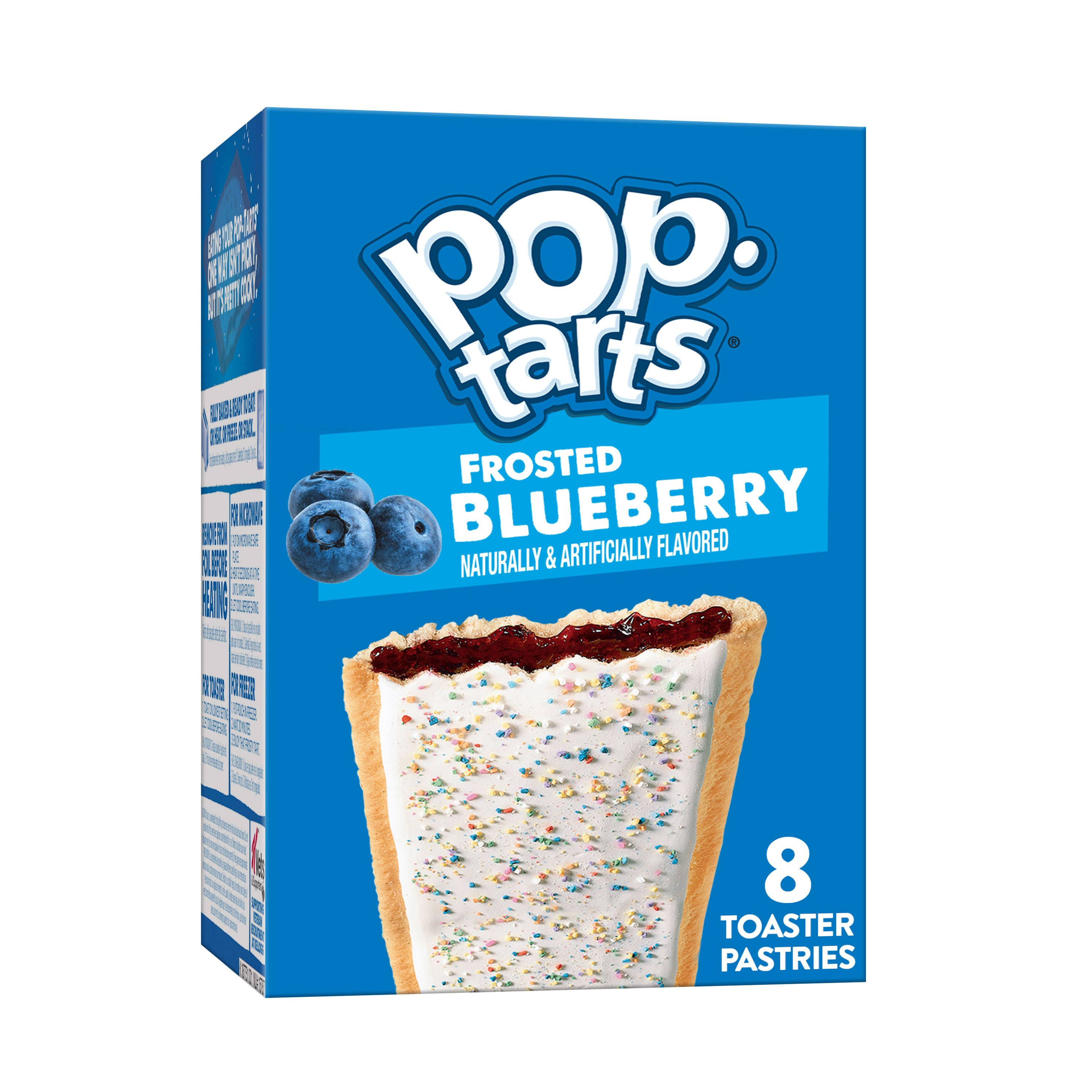 Pop-Tarts Toaster Pastries, Blueberry, Frosted - 8 toaster pastries, 13.5 oz