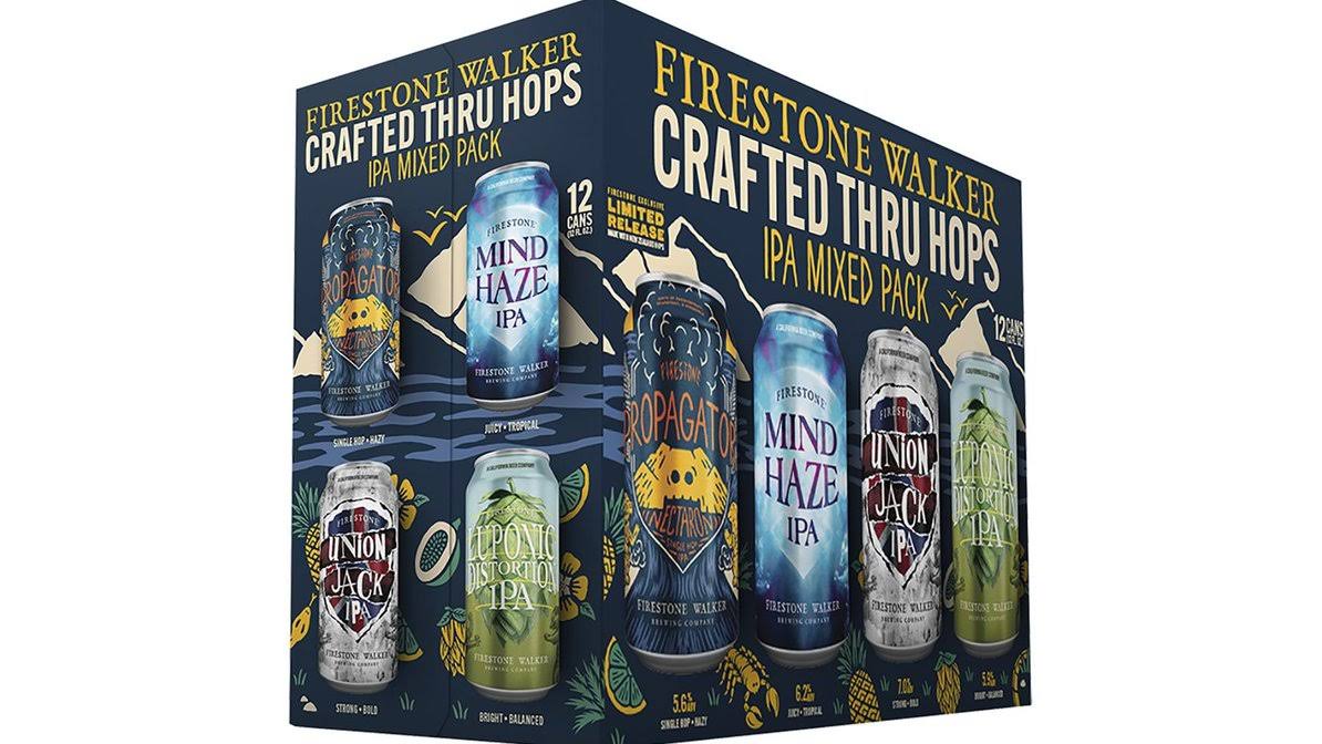 Firestone Walker Beer, Assorted, IPA Mixed Pack - 12 pack, 12 oz cans