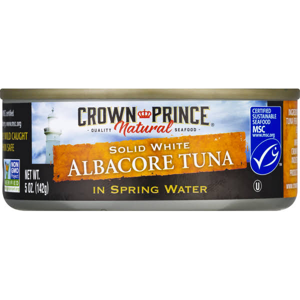 Crown Prince Natural Albacore Tuna in Spring Water, Solid White - 5 oz