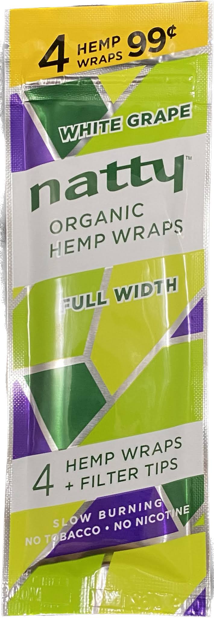 Natty Organic Hemp Wraps 4-Pack White Grape