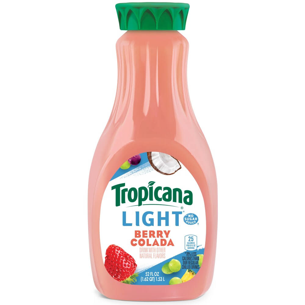 Tropicana Drink, Light, Berry Colada - 52 fl oz