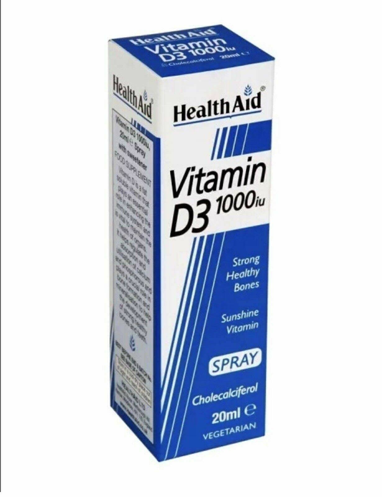 HealthAid Vitamin D3 1000iu Spray - 20ml