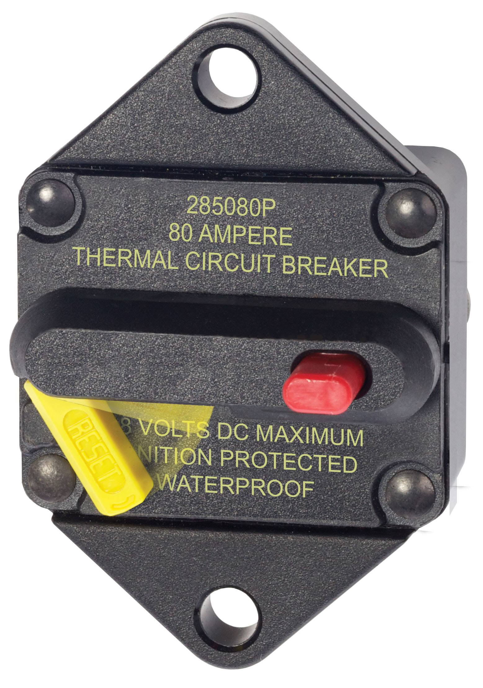 Blue Sea 7086 80 Amp Circuit Breaker Panel Mount 285 Series