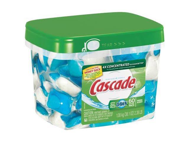 Cascade Dishwasher Detergent - Fresh Scent, 60ct, 2.38lb