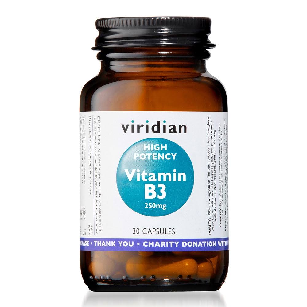 Viridian High Potency Vitamin B3 - 30 Capsules